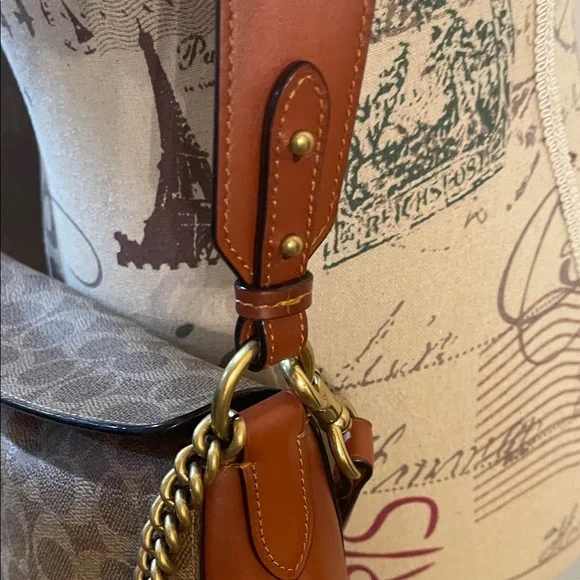 Coach Brown and Tan Crossbody Bag - Picture 6 of 15